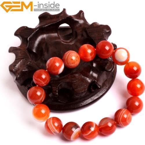 Red Sardonyx Agates Bracelet Natural Gem stone Bracelet DIY Jewelry Bracelet One Of The Seven Treasures Of Buddhism Gift