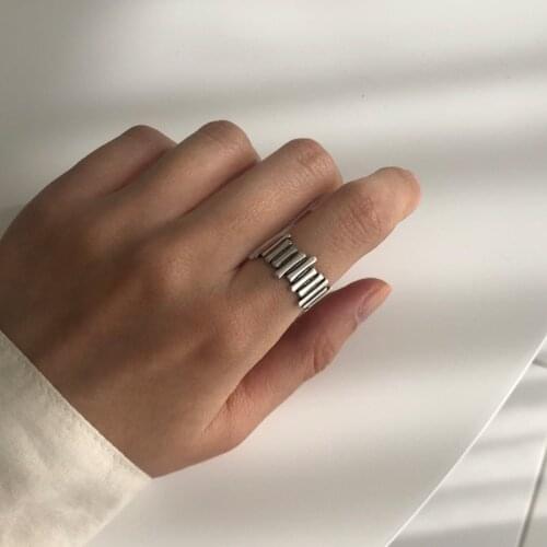 Unisex Geometric Irregular Ring Men Women Korean Style 2021 New Fashion Open Adjustable Finger Rings