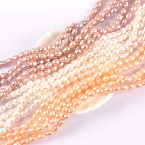 3-9mm 60Pcs Natural Freshwater Cultured Pearls Beads For Jewelry Making Bracelet DIY Necklace Accessories Handmade Decor tr0402