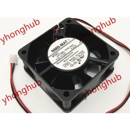 NMB-MAT 2410ML-04W-B40 DC 12V 0.22A 2-Wire 60X60X25mm Server Cooling Fan