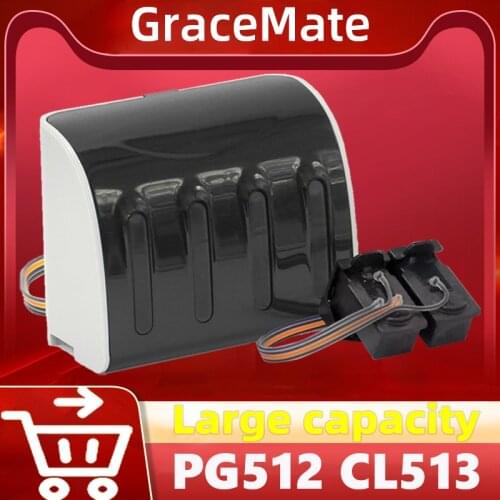 GraceMate PG512 CL513 Ink Cartridges CISS Replacement for Canon Pg 512 CL-513 for Canon Pixma MP230 MP480 MX350 IP2700 Printer