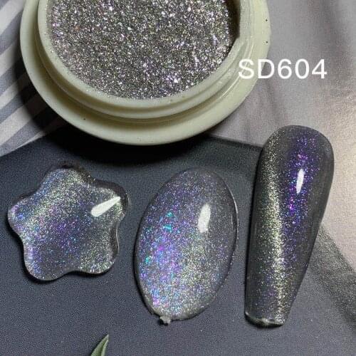 Nail Art Cats Eye Powder Quicksand Gold 9D Fantasy Starlight Mirror Powder Blending Nail Polish Nail Powder TSLM2
