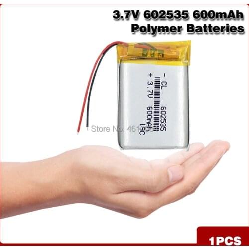 Supply lithium battery lithium polymer Rechargeable battery 602535 600 mah 3.7 V For MP3 MP4 MP5 GPS PSP MID Bluetooth Headset
