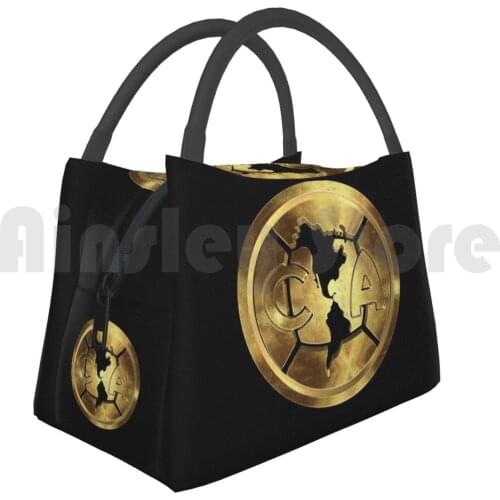Cooler Lunch Bag Picnic Bag Golden Mexico City Football Club America Ultras Hooligans Mexico 1312 Mexico City