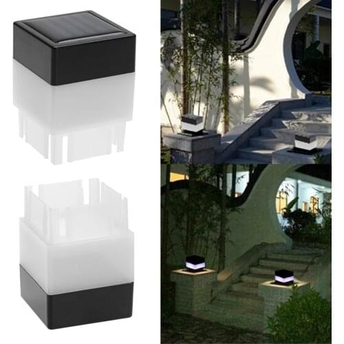 Solar Powered Fence Light Waterproof Outdoor Street Light LED Post Cap Lamp Garden Yard Pool Lamp Square Emergency Lights