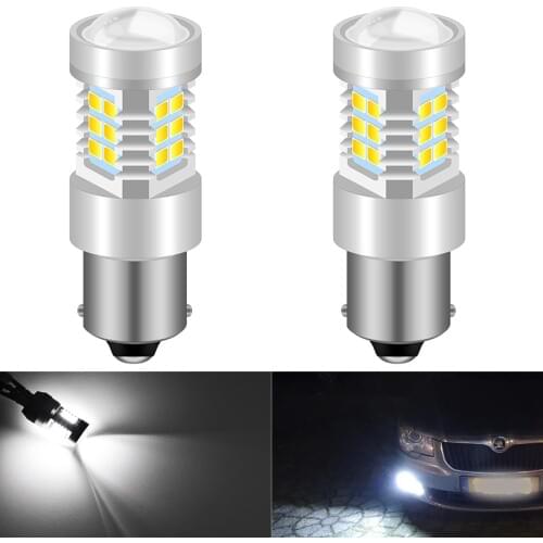 2pcs Canbus 1156 ba15s P21W LED Bulb Lamp for Skoda Octavia Superb 2 FL A5 2009 2011 2012 2013 DRL Daytime Running Lights White