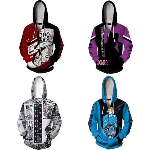 New JoJo Bizarre Adventure Giorno Giovanna Sweatshirts Long Sleeve Hoodies Costumes 3D printed men women Cosplay Sweatshirts