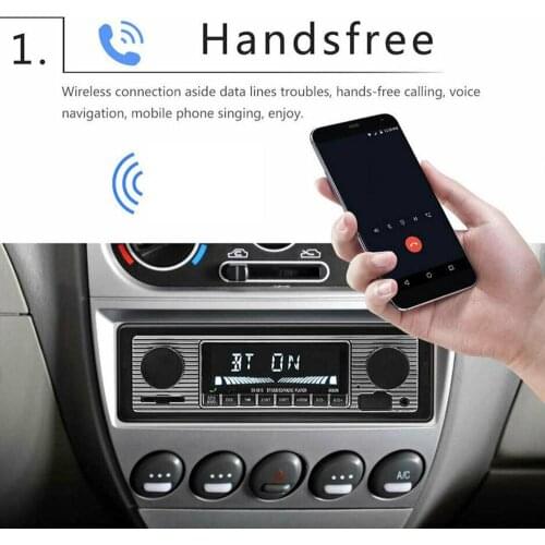 Vintage Car Wireless Radio MP3 Player Stereo USB/AUX Classic Stereo Audio FM Modulator Car Accessories
