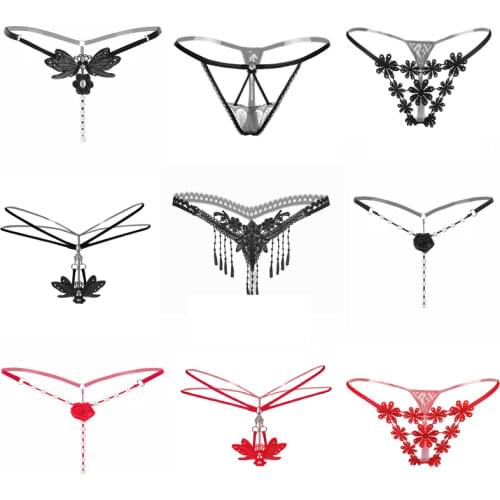 Women Sexy Lingerie Lace Underwear Floral Lace Sexy Elastic Waist See Through Seamless Underwear Panties open crotch jockstraps