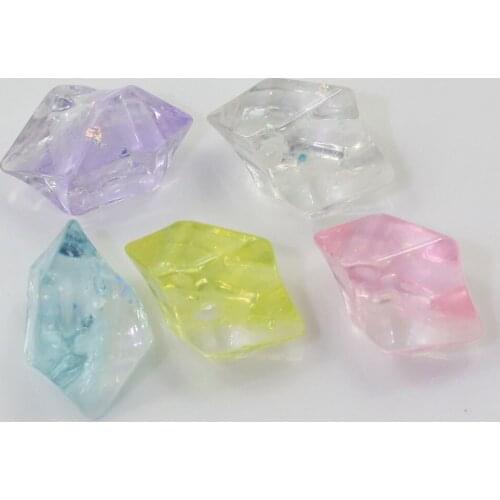 100/50pc Mix DIY Resin 3D Ice Block Charms Color Ice Cube Ministure Food Kawaii Cabochon Resin Craft Jewelry Ornament Decoration