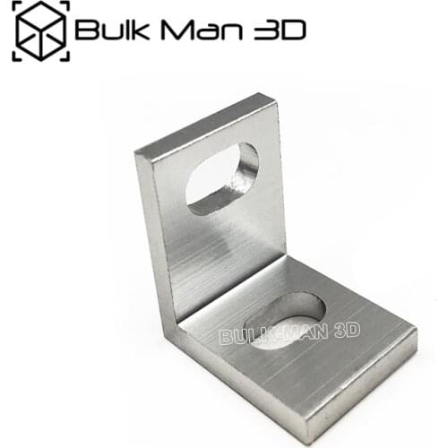 100pcs/lot wholesale Smooth single Universal L bracket for 3D Printer, CNC Engraving Machine, V-slot, T slot Linear Rail