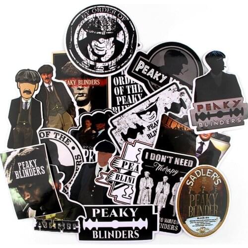 18Pcs/set TV Show Peaky Blinders Stickers Cool Scrapbooking Stickers Refrigerator Luggage Laptop Stickers Decals