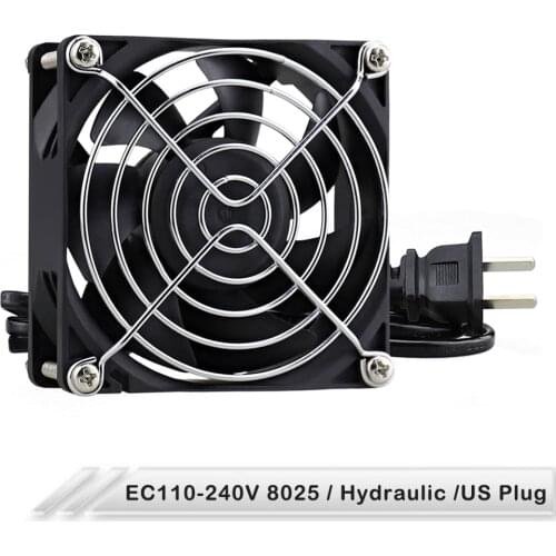 2PCS Gdstime Brushless EC 80mm Fan AC 110V 120V 220V 240V 8CM 8025 80x80x25mm