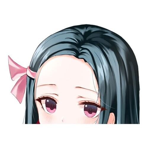 Three Ratels 3D Demon Slayer NEZUKO KAMADO Peeking Anime Car Sticker Vinyl PVC Decal wall sticker art for bedroom