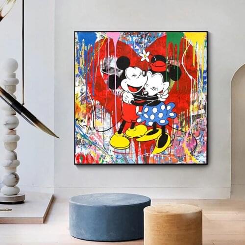 Diamond Painting Street Graffiti Art Disney Mickey Mouse Diamond Embroidery Full Drill Mosaic Picture Of Rhinestone Home Decor