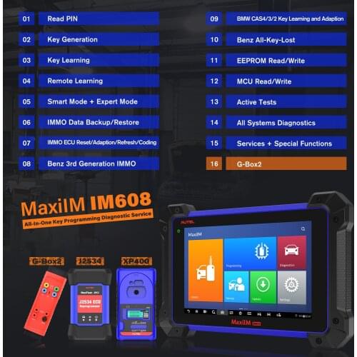 Autel IM608 OBD2 Diagnostic Scanner OBDII Engine Tool ECU Key Programming Coding scania as IM600 Perfect Replacement AURO OtoSys