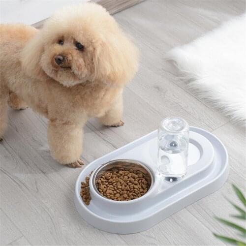 Pet Dog Automatic Feeder Cat Drinking Fountain Food Dish Bowl Puppy Water Dispenser Bottle Kitten Feeding Container Pet Supplies