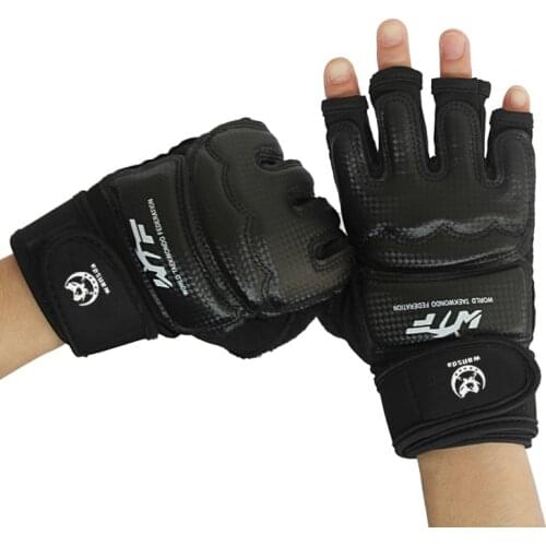 Crossfit Half Finger Boxing Gloves PU Leather MMA Fighting Kick Boxing Gloves Karate Muay Thai Training Workout Gloves Kids Men