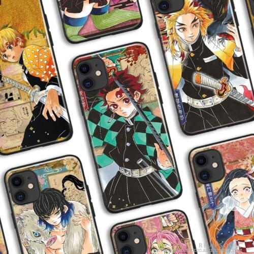 Demon Slayer Kimetsu no Yaiba Soft Silicone TPU Phone Case Cover Shell For iPhone SE 6 6s 7 8 Plus X XR XS 11 12 Mini Pro Max