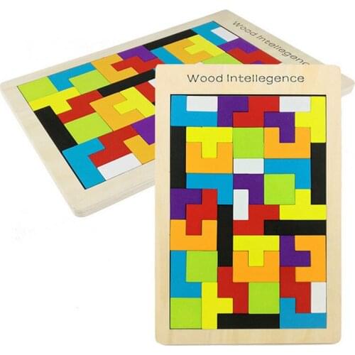 Children Wooden blocks toys intelligence wood blocks for kids colorful russian blocks education child toys