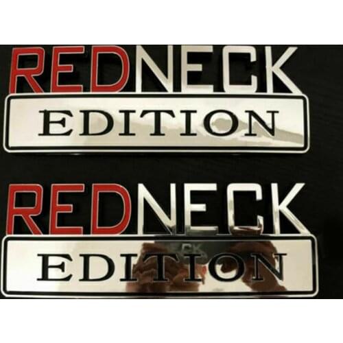Truck Emblem Badge Zinc Alloy Stickers 2PCS 3D Car FOR Ford Jeep REDNECK EDITION