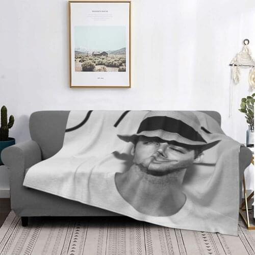 Ian Somerhalder Blankets Fleece Decoration Actor Model Multi-function Super Soft Throw Blanket for Sofa Couch Quilt