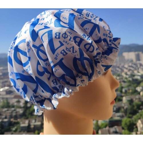 Greek letters Sorority ZPB ZETA PHI BETA Zetas custom Logo shower cap