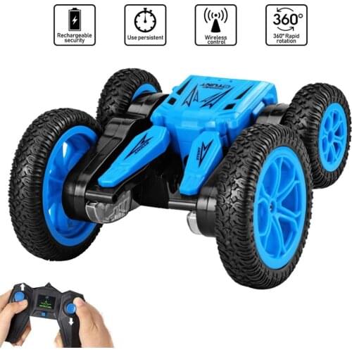 JJRC Q71RC Cars 2.4GHz Off Road Remote Control Stunt Tumbling Truck Double Sided Drive Flips Off Road Cars with Cool LED Light
