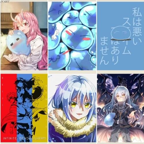 That Time I Got Reincarnated As A Slime Anime Posters Retro Canvas Print Wall Art Painting Kids Decor Pictures Baby Room Decor