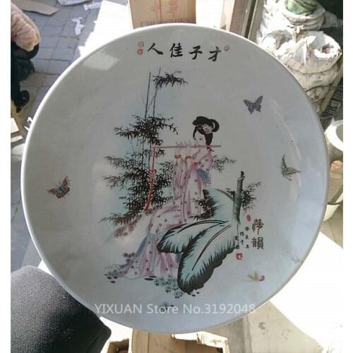 Colección antigua de cerámica de Jingdezhen plato para colgar decoración clásica para el hogar