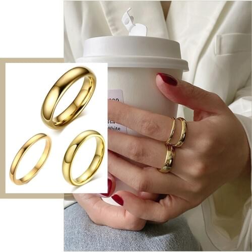 Chic Simple Women Rings Anti Scratch Tungsten Top Quality Simple Classic 2/3/4/6 mm Fashion Band Candid Lady Jewelry