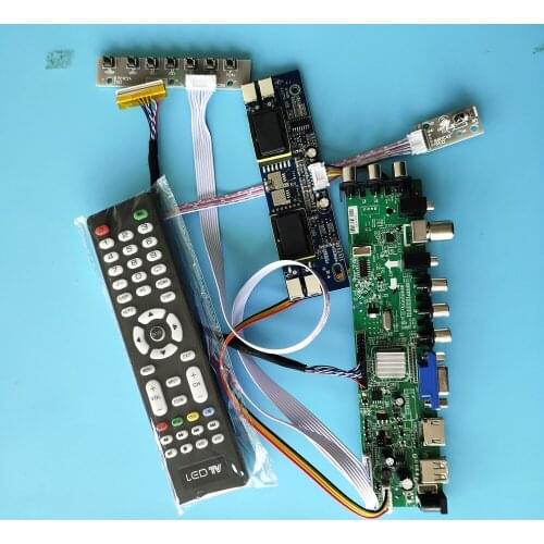 Kit for MT220WW01 V.5/MT220WW01 V.B 30pin 1680X1050 DVB-T 4 CCFL remote TV USB HDMI VGA Controller board Digital LCD Panel 22"