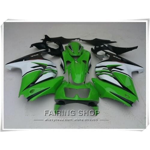 Fairing kit For Kawasaki Ninja ZX250r 2008 2014 ( EMS Free ) 250r 08 14 green white Injection mold Fairings S107
