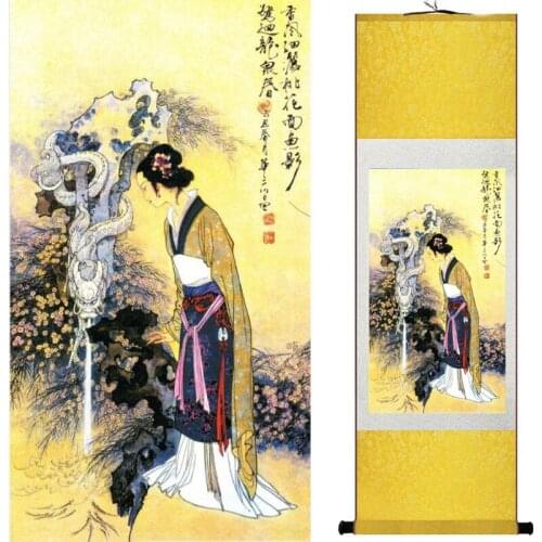 Pretty girl painting Chinese Art Painting Home Office Decoration Chinese painting art figure painting 2019072616