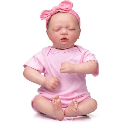 48CM Top Quality Hand-made Doll with 3D Skin Tone Visable Veins Newborn Size Bebe Doll Reborn Baby Skya Collectible Art doll