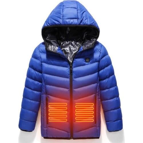 USB Charging Heated Jacket Adolescent Safe Top Washable Polyester Children Winter Heated Vest Warm Kids Heated Clothing Student