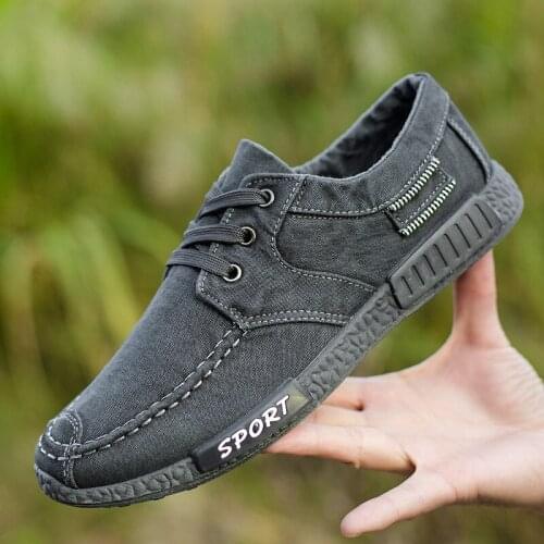 Brand Casual Shoes for Men Lace-up Linen Cloth Breathable Mens Canvas Shoes Moccasins Flats Driving Footwear Zapatos De Hombre