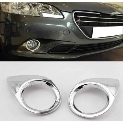 Car Front Fog Light Lamp Cover Trim Car Accessories for Peugeot 301 2013-2015