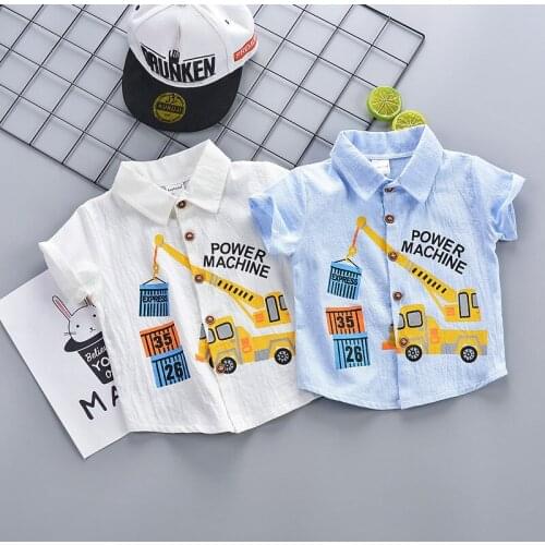 IENENS Kids Boys Gentlemen Shirt Tops Clothes Children Baby Boy Formal Cotton Top T-shirt Clothing Blouse Infant Shirts