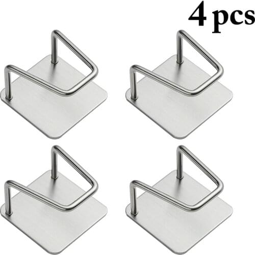 Kitchen Sponges Holder Self Adhesive Sink Sponges Drain Drying Rack 304 Stainless Steel Storage Holder Kitchen Sink Accessories