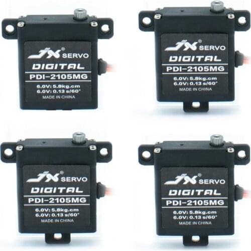 4PCS JX Servo PDI-2105MG 21g High Torque Digital Standard Servo For RC Model RC Car Robot Airplane Aircraft Drone