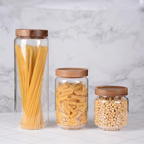 QUEENBAR Glass Coffe Storage Jar Bean Jar Kitchen Food Storage Canisters Jars For Spices Other Kitchen Storage Tools And Gadgets