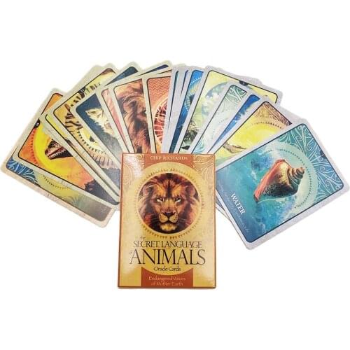 Secret Language of Animals Oracle Cards Voices of Mother Earth Mysterious Divination Gameplay 46 Tarot Cards Deck Board Game