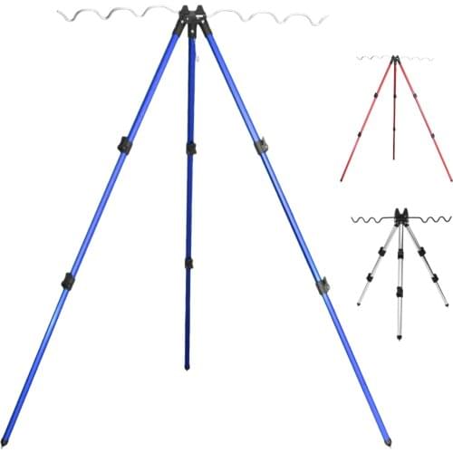 Aluminum Alloy Telescopic 7 Groove Fishing Rods Holder Portable Collapsible Tripod Stand Sea Fishing Pole Bracket Accesories