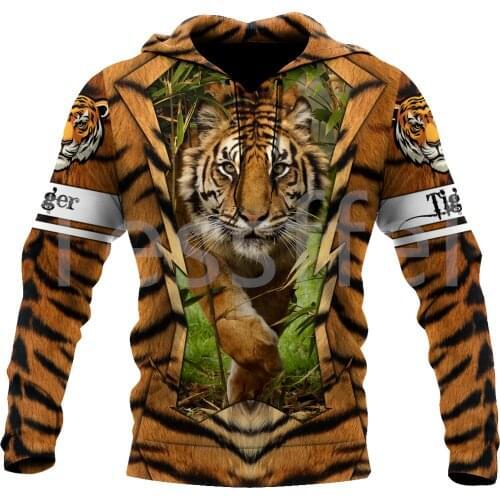 Tessffel Animal Tiger Hunting Tattoo Art Wild Beast NewFashion Tracksuit 3DPrint Men/Women Streetwear Casual Pullover Hoodies A4