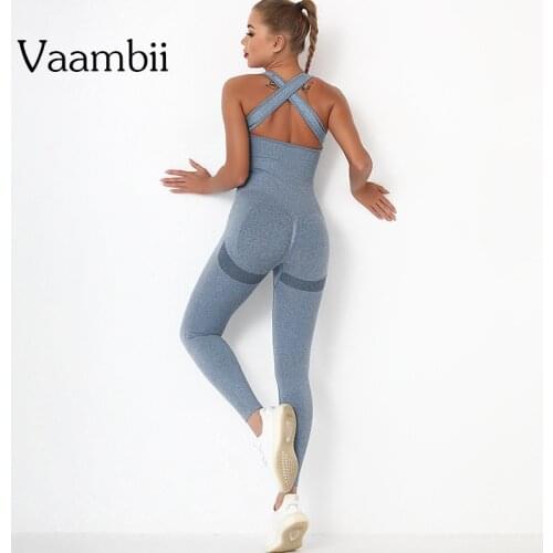 Seamless Set Sporty Jumpsuit Woman Sports Yoga Suit For Fitness Workout Clothes For Women Womens Clothing With Free Shipping
