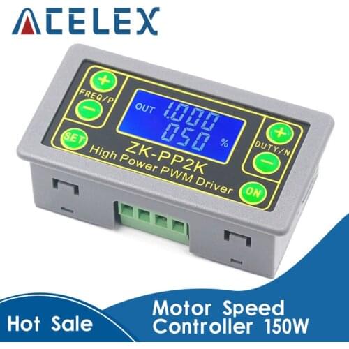 ZK-PP2K PWM DC 3.3~30V 12V 24V Motor Speed Controller regulator 8A 150W Adjustable LED Dimmer Pulse Frequency Duty Ratio