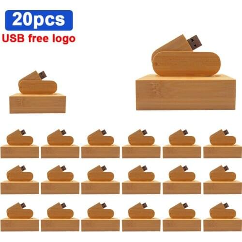 20pcs/lot Customize free logo Wooden+box usb flash drive 4GB 8GB 16GB 32GB 64GB 128gb usb2.0 custom made best gifts pendrive