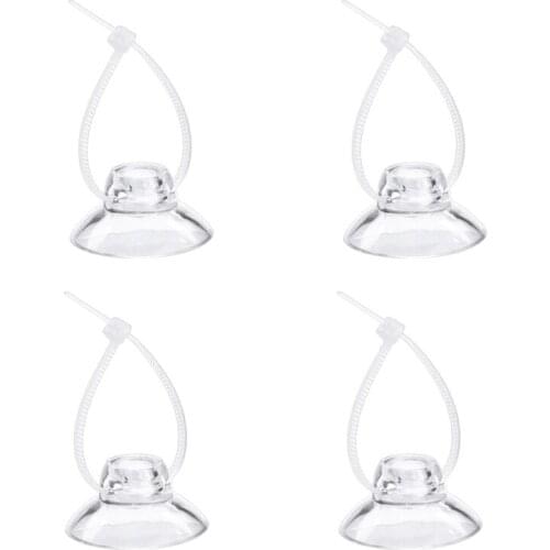 4/8/20Pcs Suction Cups with Adjustable Zip Ties for Aquarium Fish Tank Binding Plants Moss Shrimp Dodging Nest Aquarium Supplies