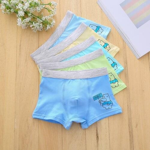 5pcs/Lot Boys Underwear High Quality Cotton Modal Cartoon Shorts Panties for Boys Boxer Childrens Teenager Underwear 2017 New